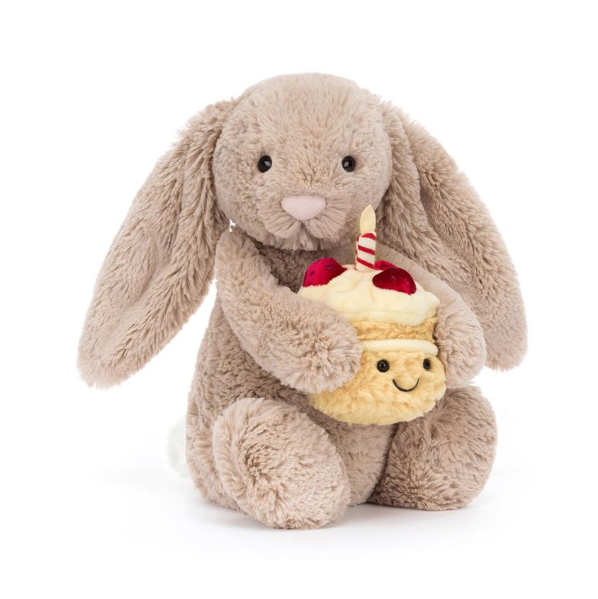 Bashful Beige Bunny 'Birthday' Stuffed Animal JellyCat 