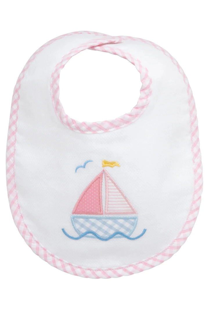 Basic Bib - Applique Bib 3 Marthas Sailboat - Pink 