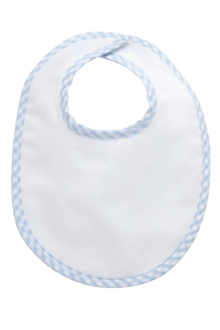Basic Bib - Monogrammable Bib 3 Marthas Blue Check 