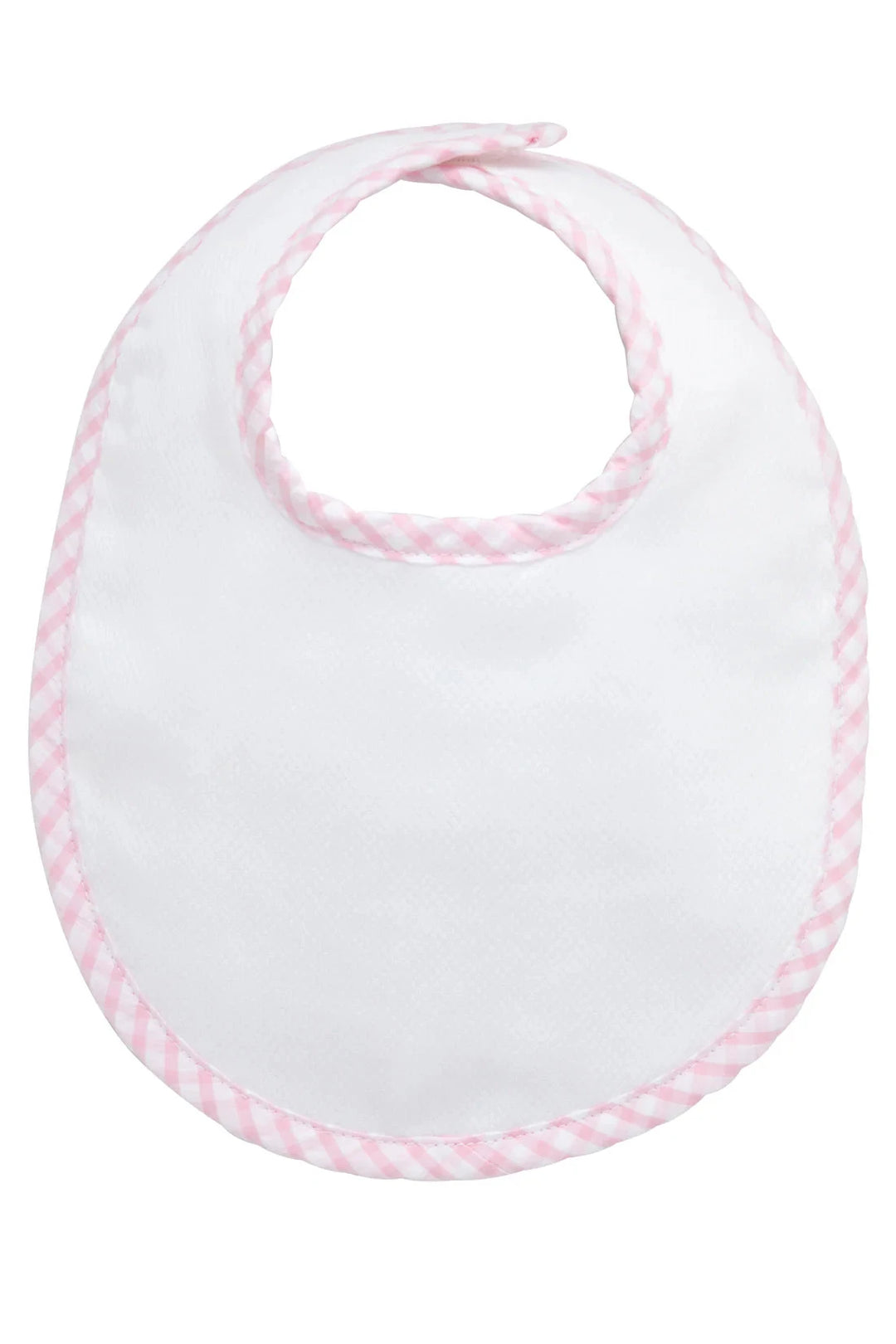 Basic Bib - Monogrammable Bib 3 Marthas Pink Check 