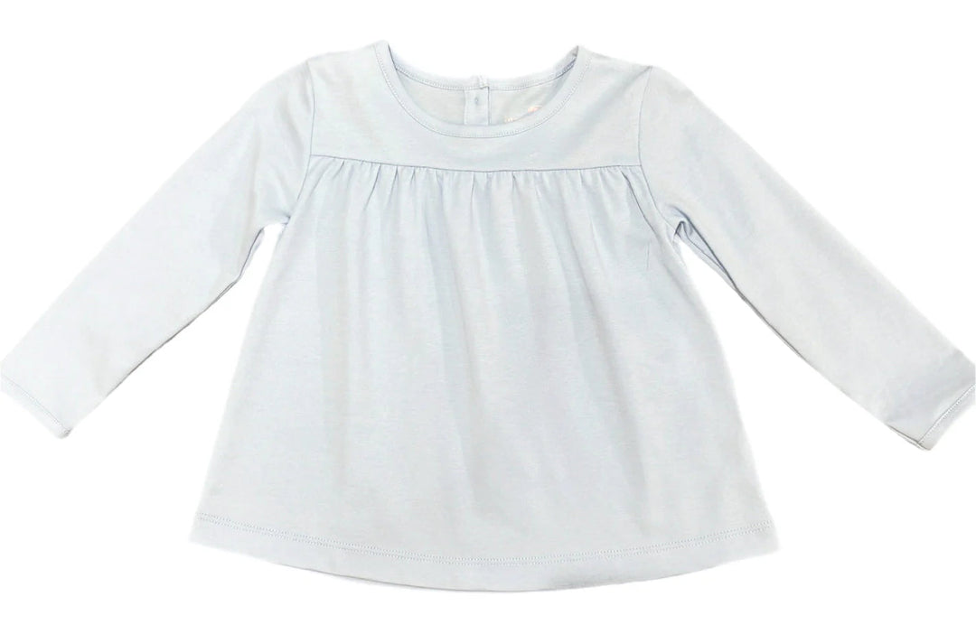 Basic Isla Long Sleeve Knit Top - White Girl Shirt James and Lottie 