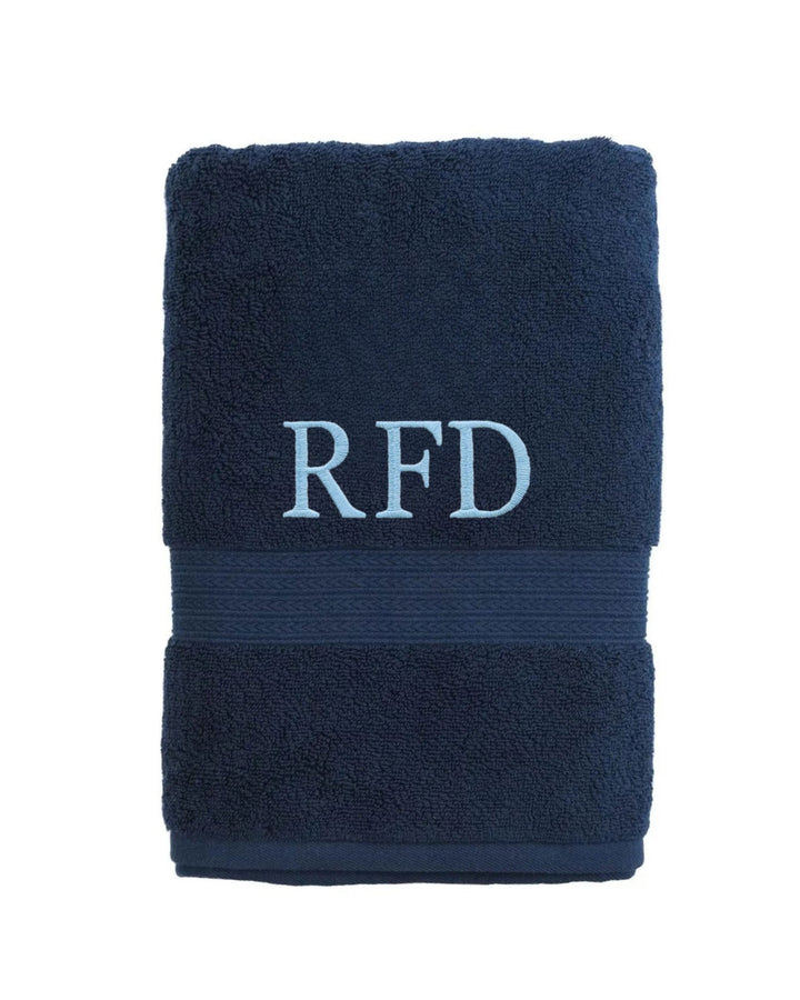 Bath and Hand Towels - Navy Bath Towels Kassatex Bath Towel 
