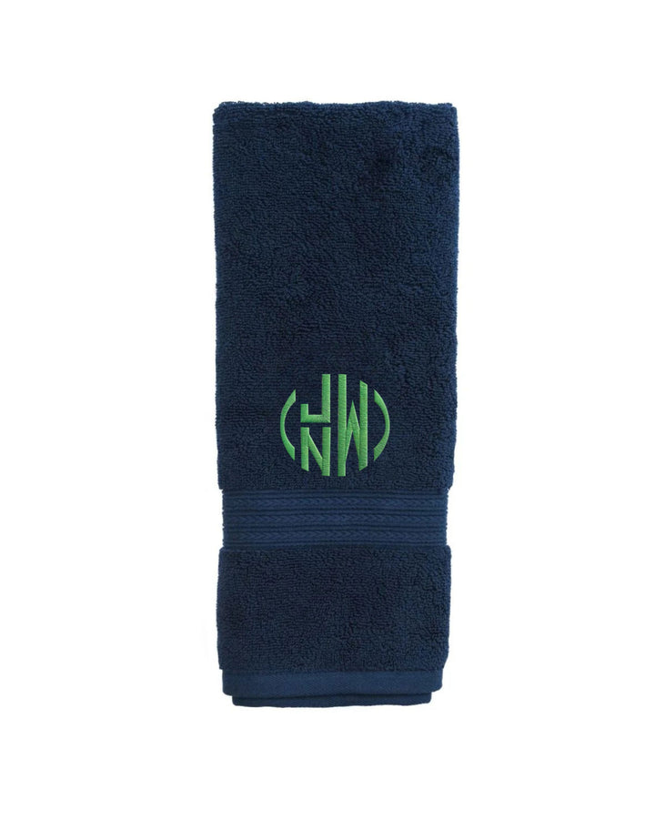 Bath and Hand Towels - Navy Bath Towels Kassatex Hand Towel 