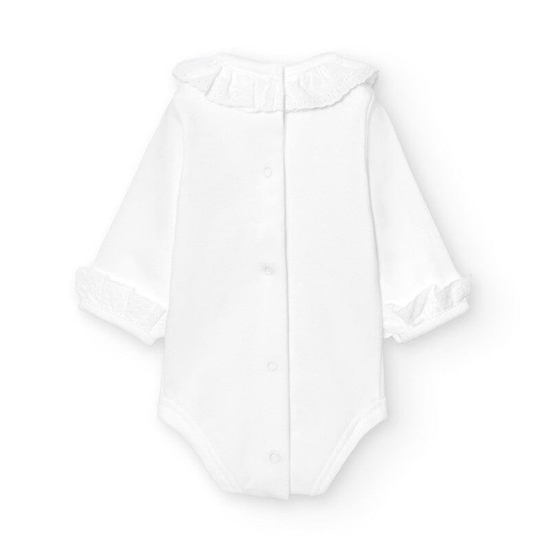 Batista Ruffle Collar Bodysuit - Long Sleeve Girl Bubble Babidu 