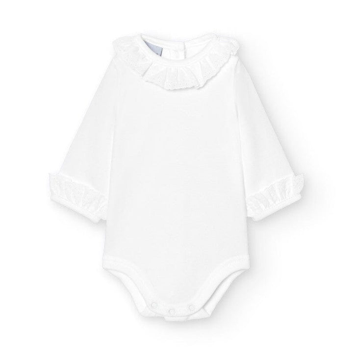 Batista Ruffle Collar Bodysuit - Long Sleeve Girl Bubble Babidu 