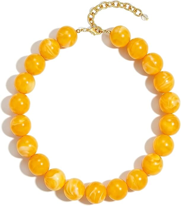 Bauble Bead Necklace - Yellow Womens Necklace The Horseshoe Crab 