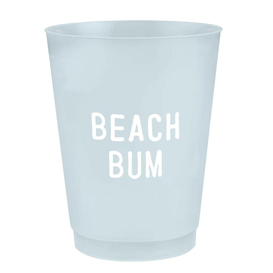 Beach Bum Frosted Cups Shatterproof Cups Slant 
