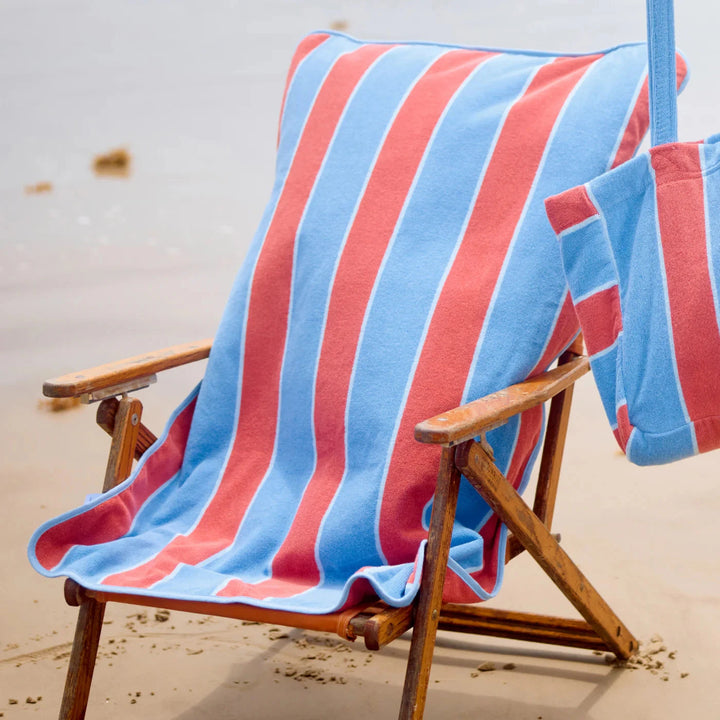 Beach Chair Cover - Riviera Stripe Beach Towels Weezie 