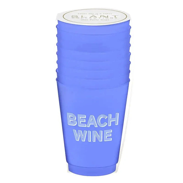 Beach Wine Shatterproof Cups - Set of 8 Shatterproof Cups Creative Brands - Slant 