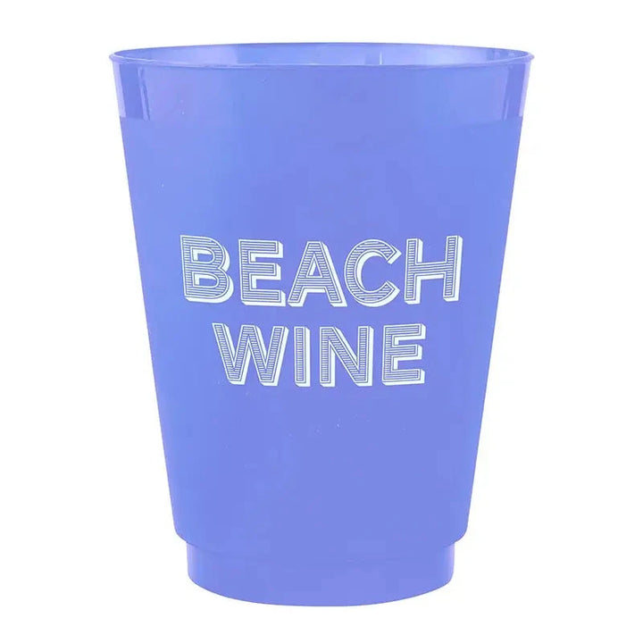 Beach Wine Shatterproof Cups - Set of 8 Shatterproof Cups Creative Brands - Slant 