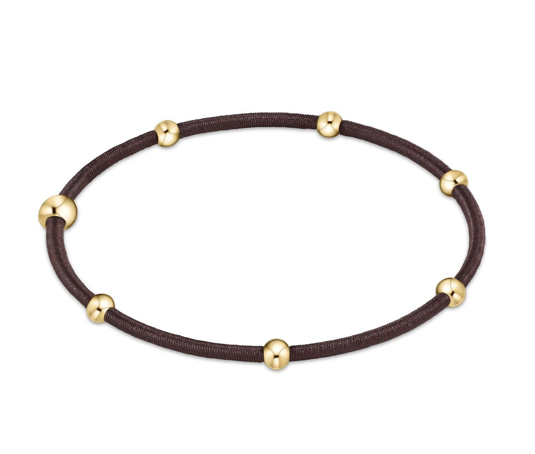 Beaded "e"ssentials Pony Tail Holder Singles Womens Hair Accessory ENewton Bronze 