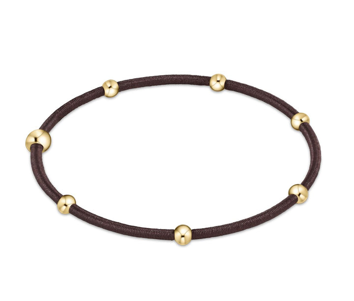 Beaded "e"ssentials Pony Tail Holder Singles Womens Hair Accessory ENewton Bronze 