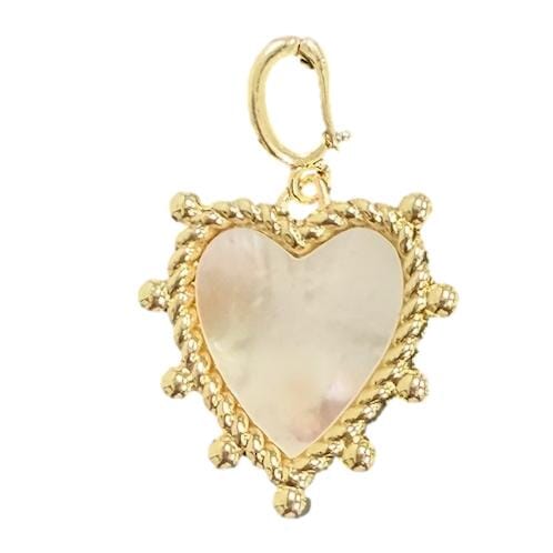 Beaded Pearl Heart Clip-on Charm Necklace Charm AF Design Group 