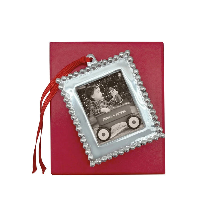 Beaded Photo Ornament Christmas Ornament Mariposa 