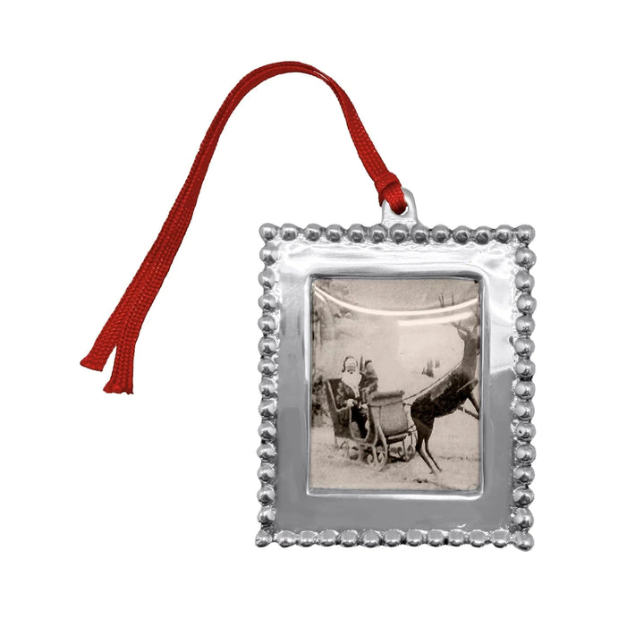 Beaded Photo Ornament Christmas Ornament Mariposa 