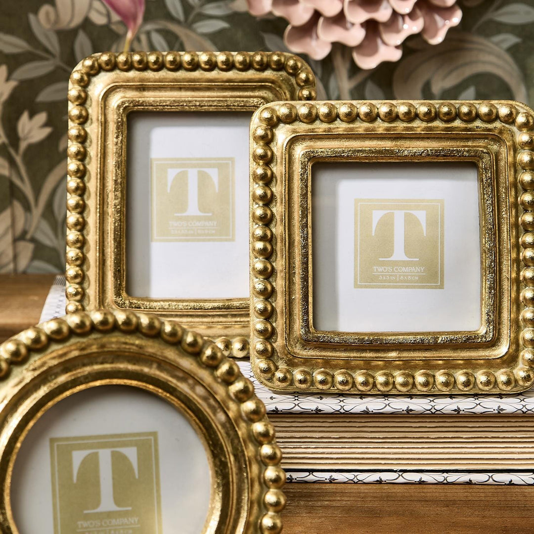 Beaded Texture Mini Photo Frames Picture Frames Two's Company 