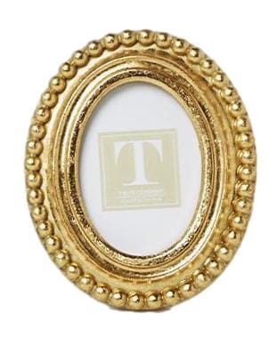 Beaded Texture Mini Photo Frames Picture Frames Two's Company Oval 