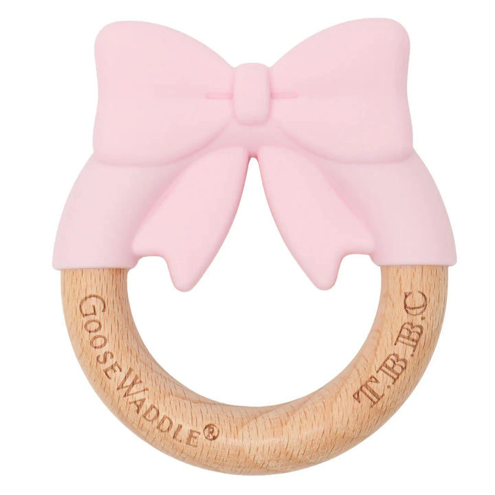 Beaufort Bonnet Teether - Pink Bow Rattle Zubels 