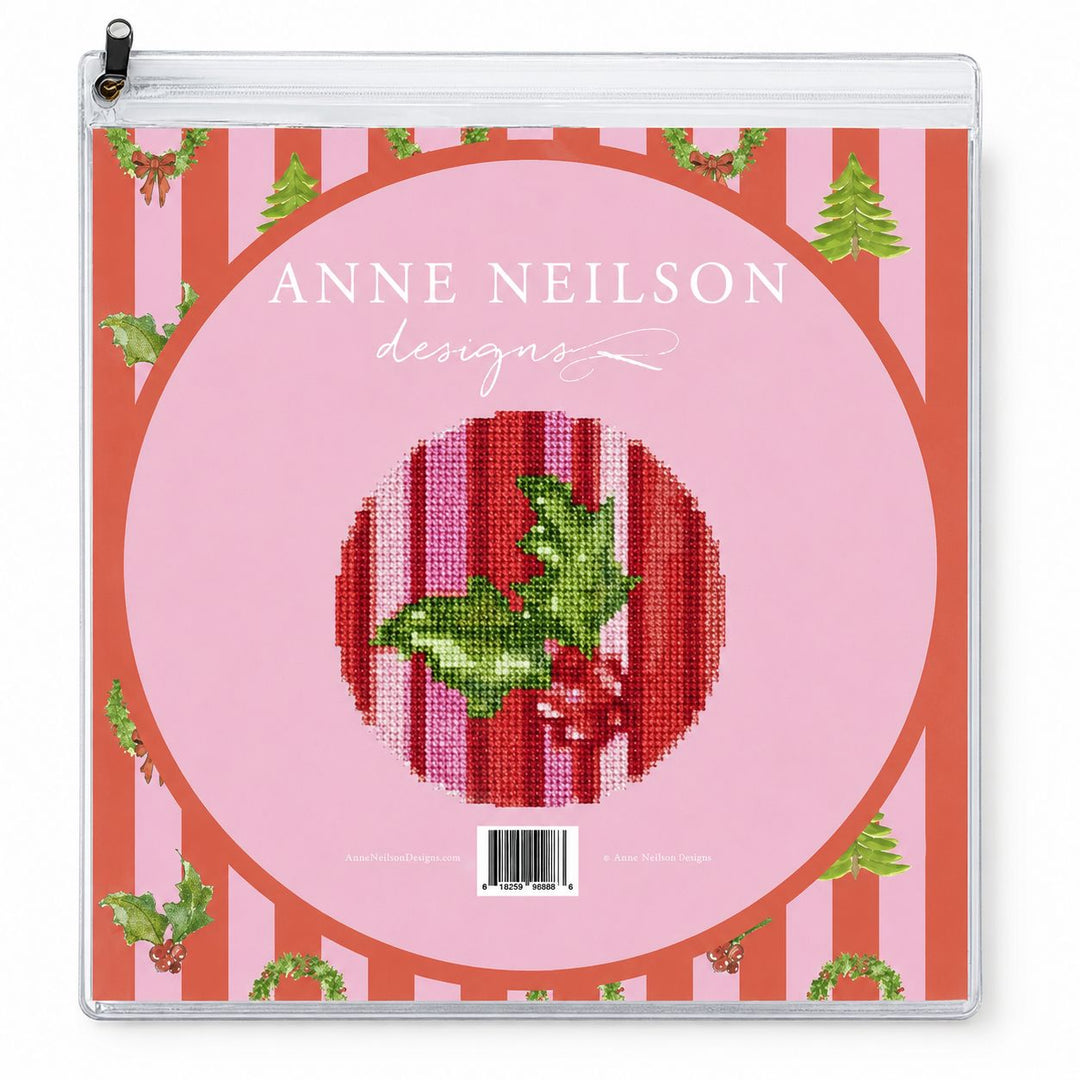 Beginner Needlepoint Kit - Tidings Holly Needlepoint Anne Neilson 