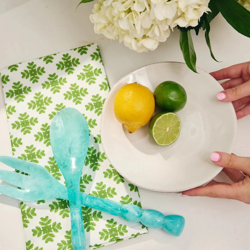 Bermuda Salad Server- Blue Serving Piece Laura Park Design 