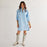 Betsy Collar Jacquard Dress - Powder Blue Womens Dress Caryn Lawn 