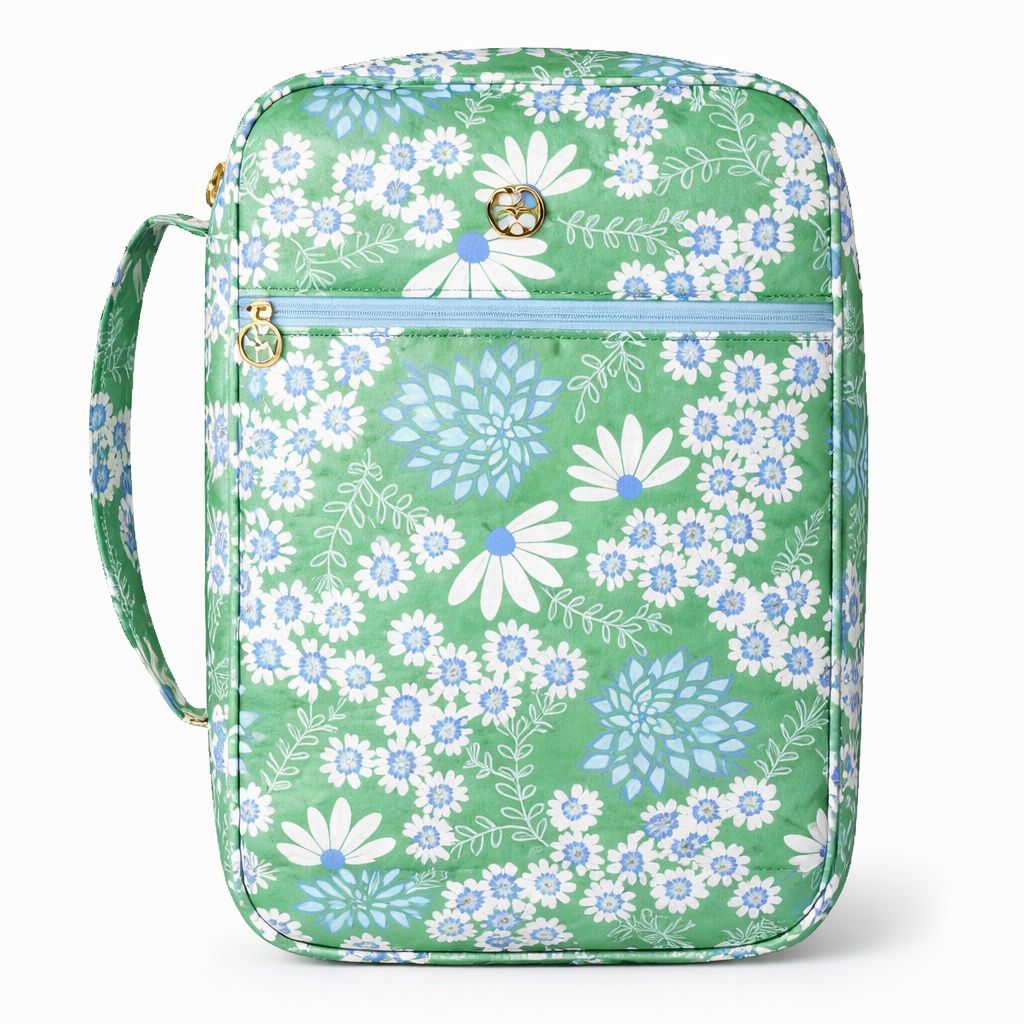 Bible Cover - Daisy Chain Green Bible Mary Square 
