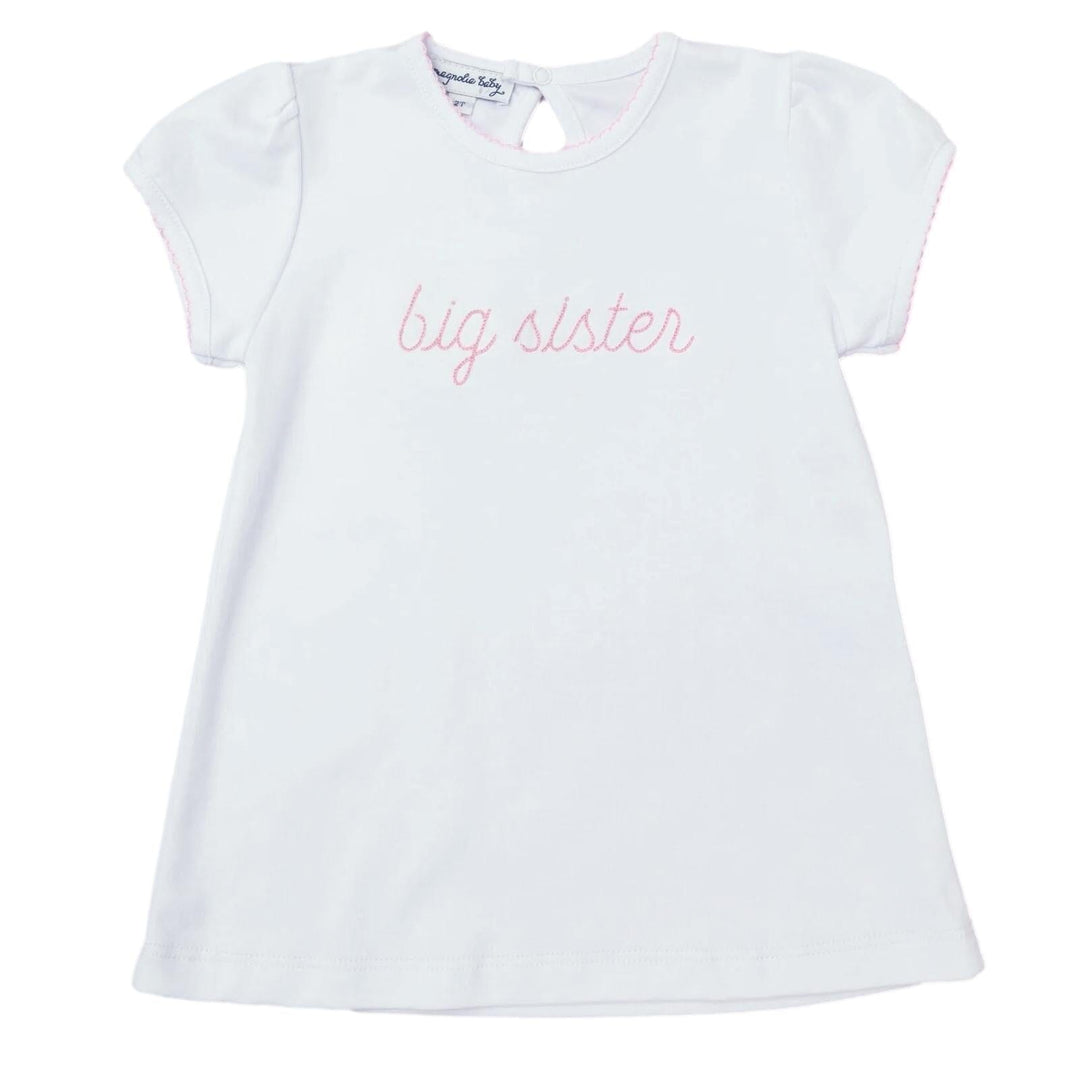 Big Sister Embroidered T-Shirt Girl Shirt Magnolia Baby 