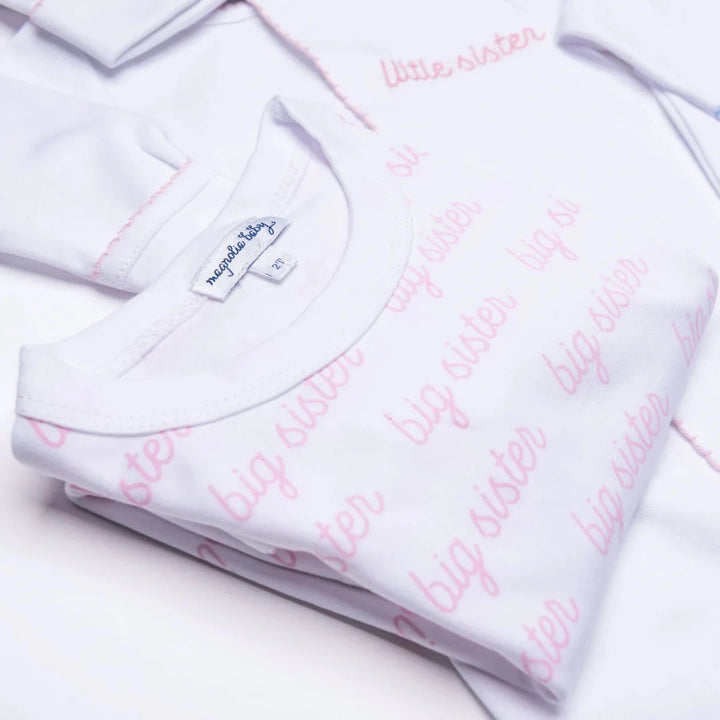 Big Sister Printed Long Pajamas Girl Pajamas Magnolia Baby 