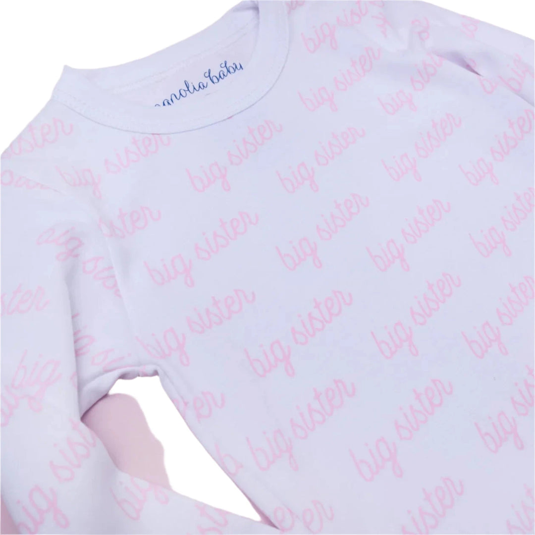 Big Sister Printed Long Pajamas Girl Pajamas Magnolia Baby 