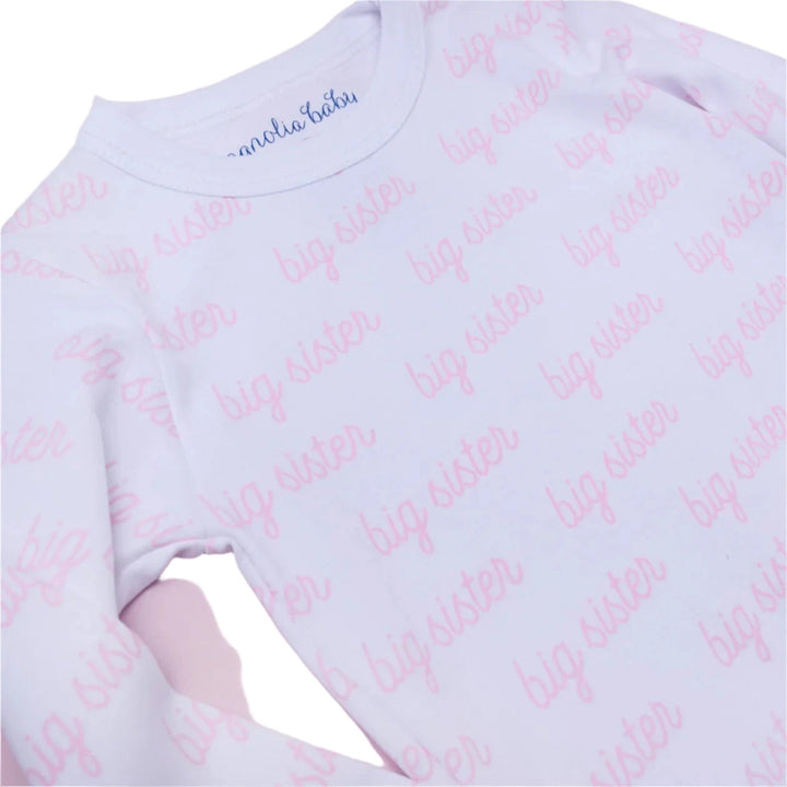 Big Sister Printed Long Pajamas Girl Pajamas Magnolia Baby 