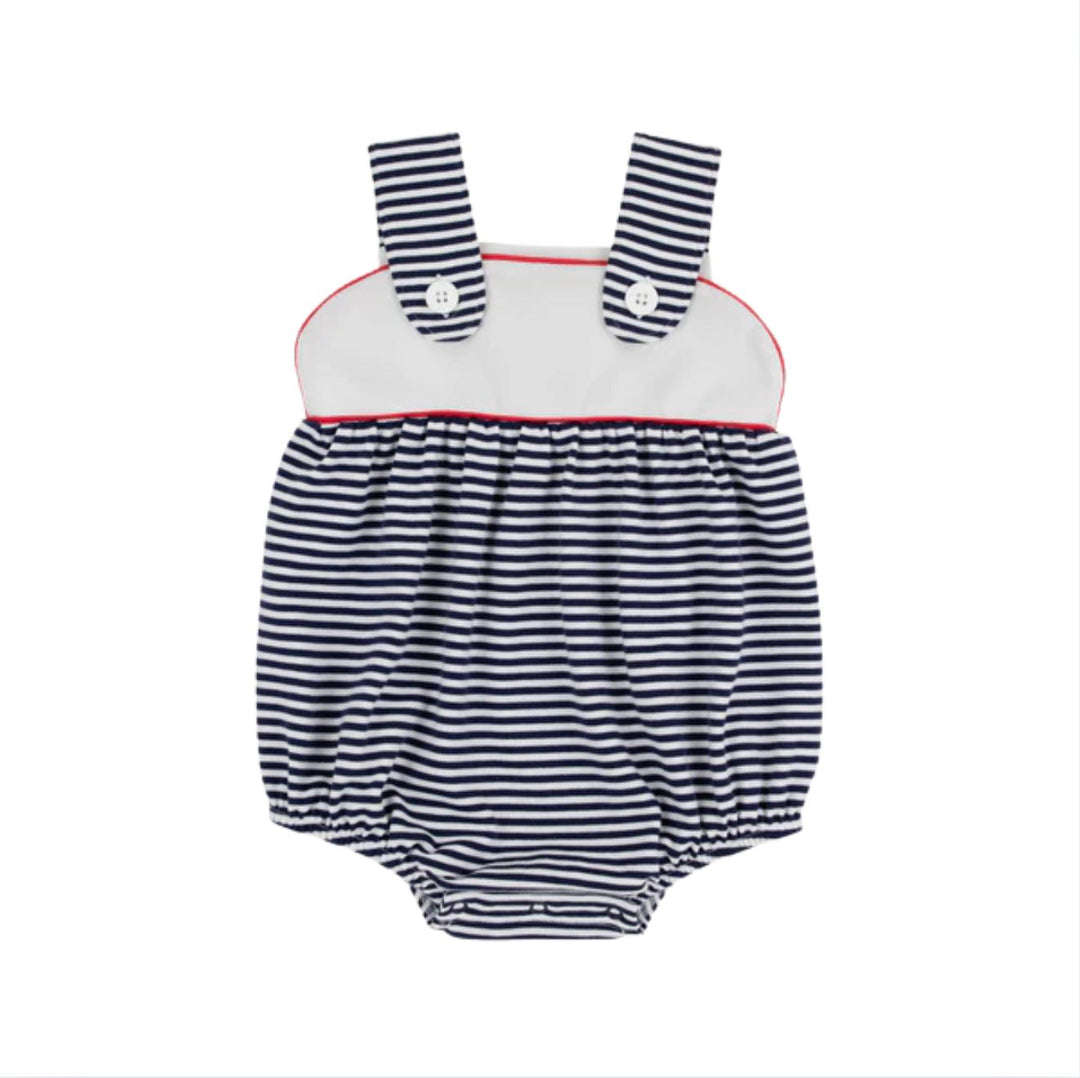 Bingham Bubble - Nantucket Navy Stripe Boy Bubble Beaufort Bonnet 