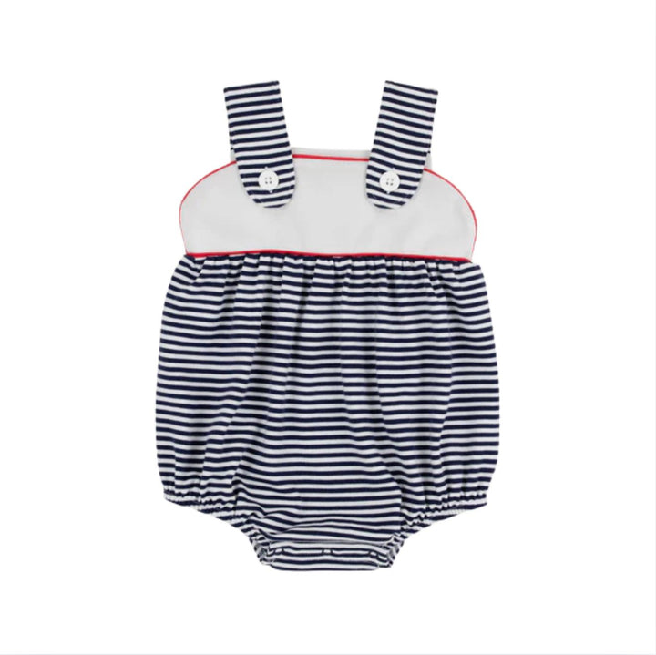 Bingham Bubble - Nantucket Navy Stripe Boy Bubble Beaufort Bonnet 