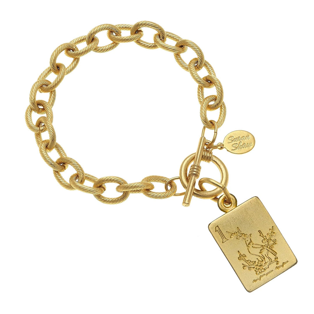 Bird Bam Mahjong Toggle Bracelet Womens Bracelet Susan Shaw 
