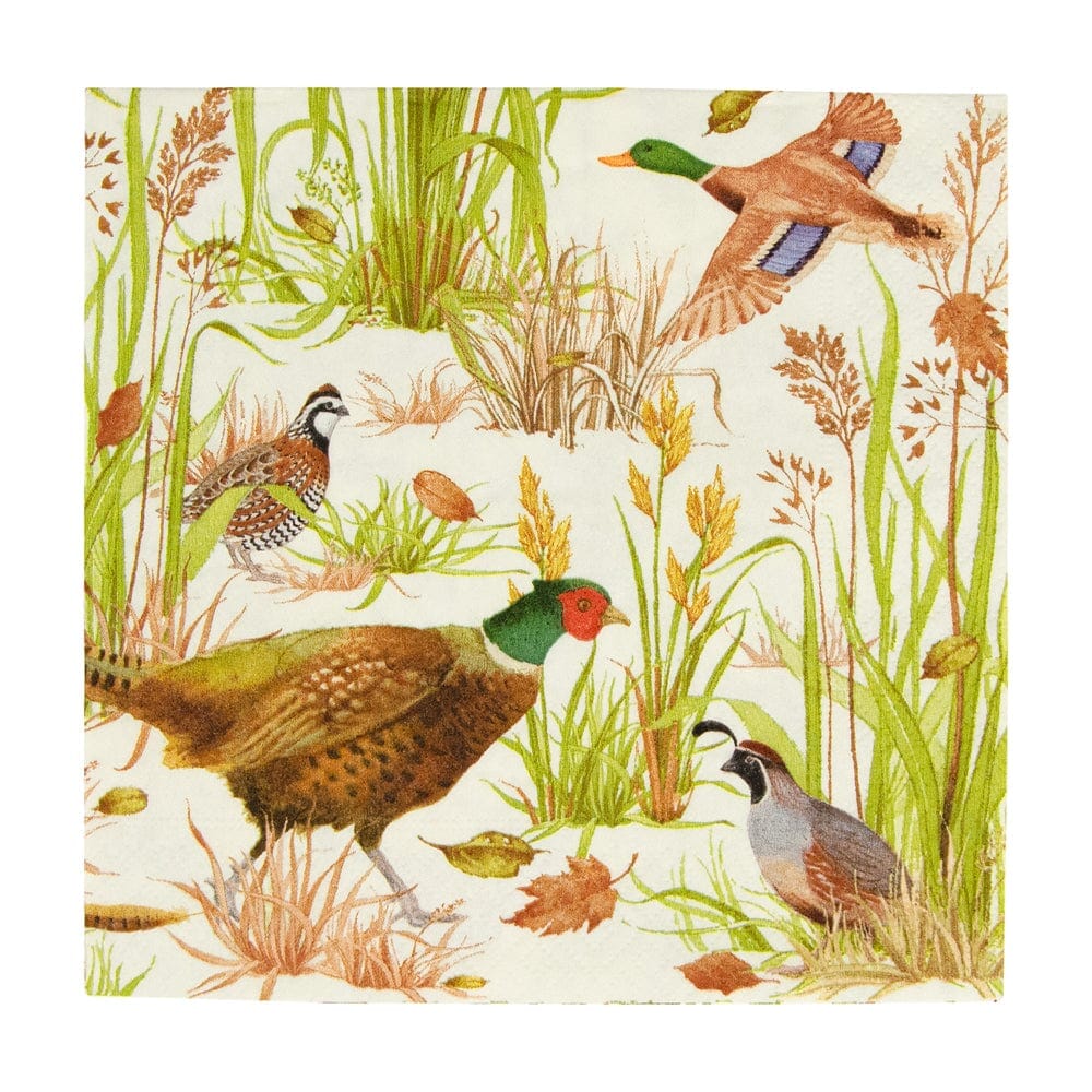 Birds of a Feather Luncheon Napkins - 20 Per Package Dinner Napkins Caspari 