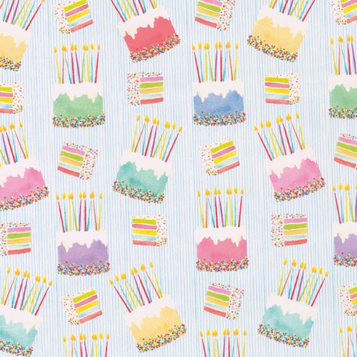 Birthday Cake Gift Wrap Roll Wrapping Paper Caspari 