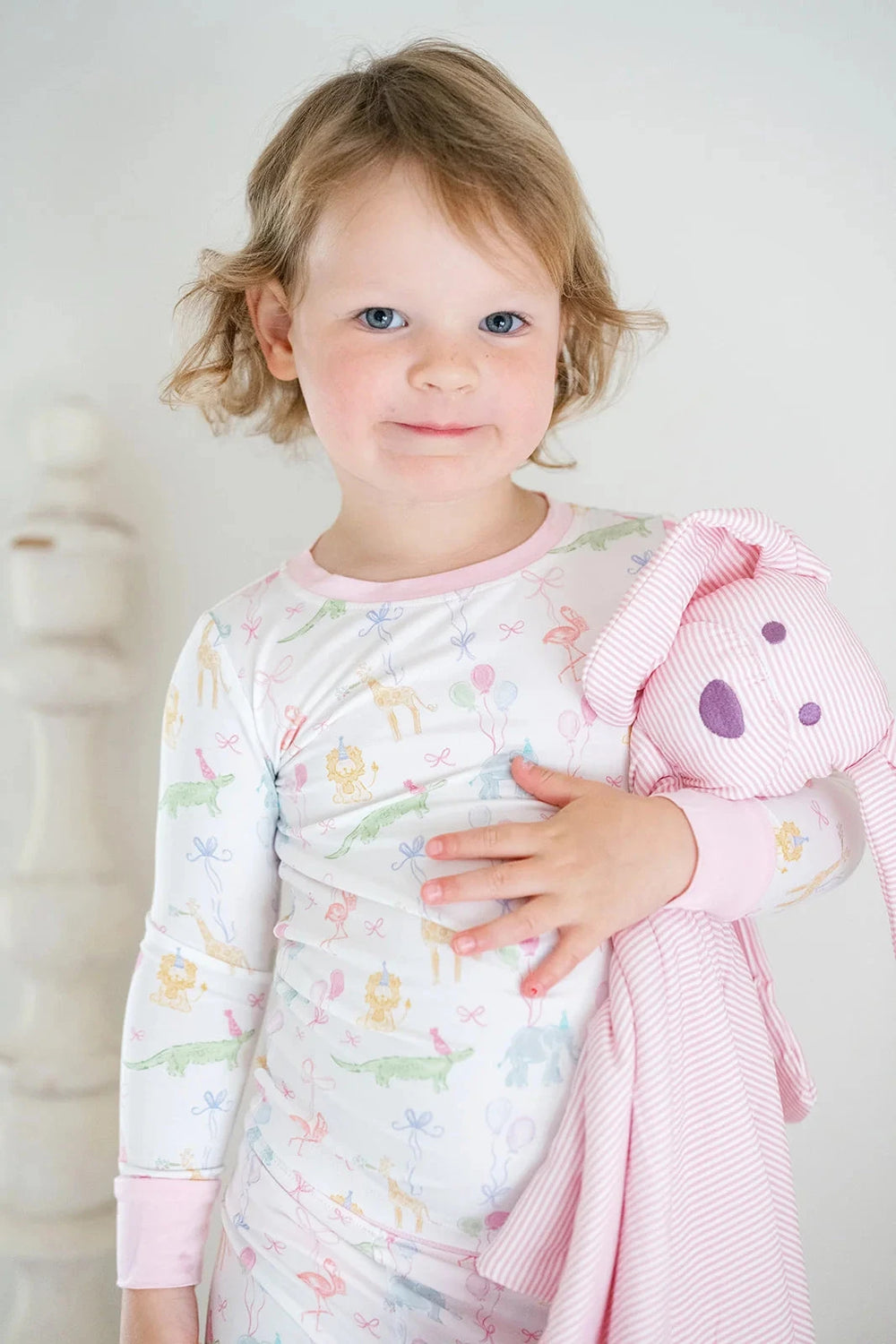 Birthday Zoo Animals 2 Piece Pajama Set Girl Pajamas The Uptown Baby 