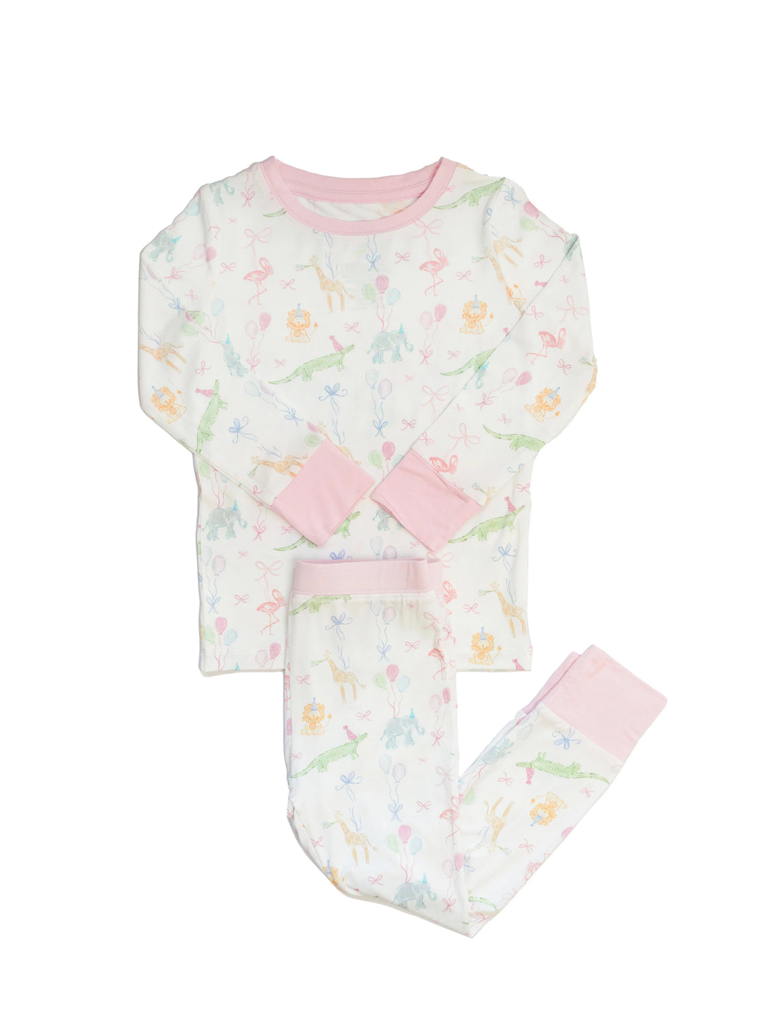 Birthday Zoo Animals 2 Piece Pajama Set Girl Pajamas The Uptown Baby 