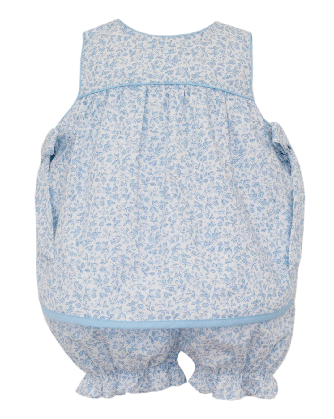 Bitty Blue Floral Apron Bloomer Set Girl Set Petit Bebe 