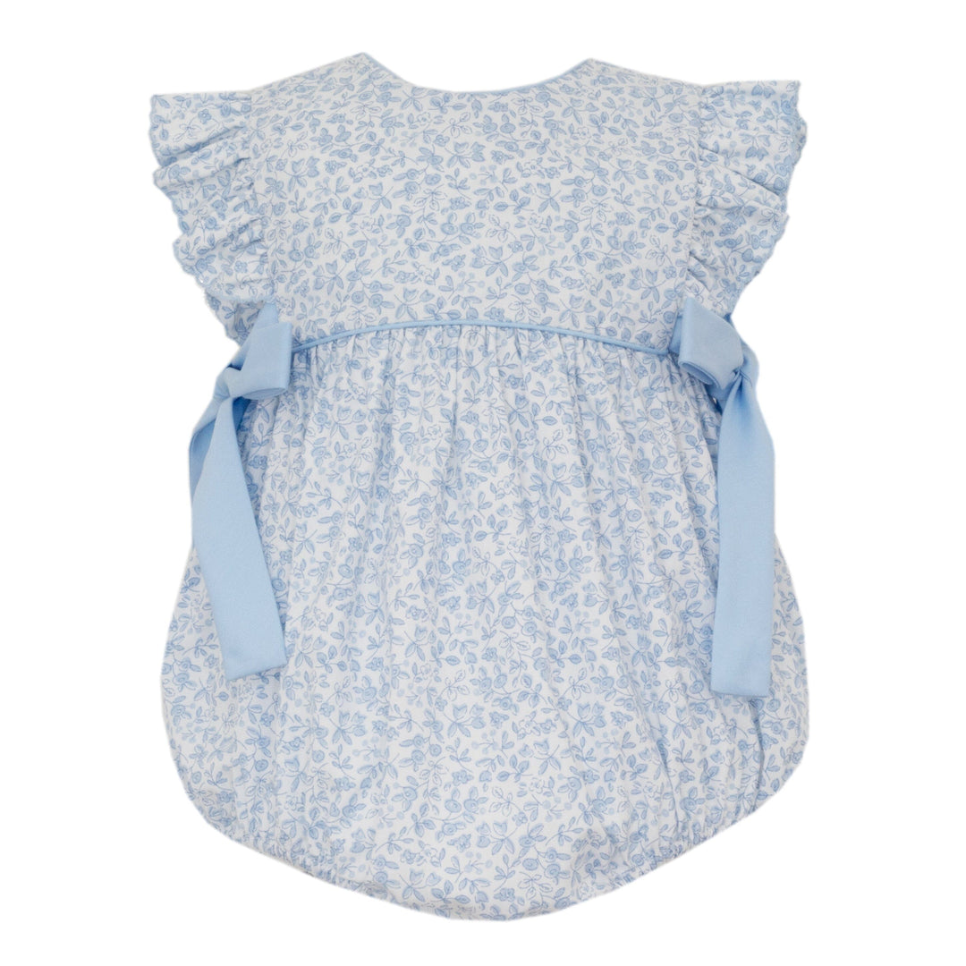 Bitty Blue Floral Bow Bubble Girl Bubble Petit Bebe 