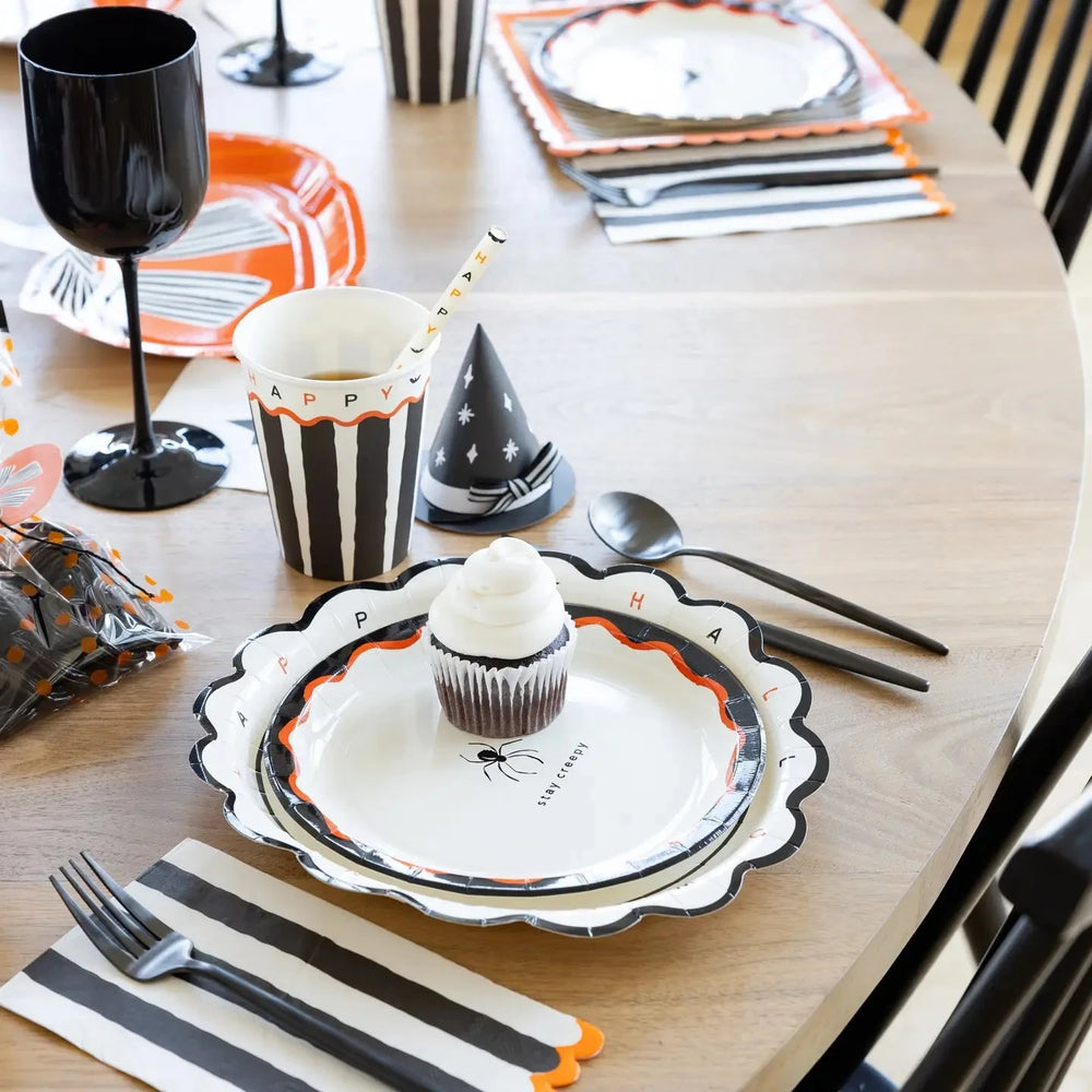 Black and Cream Striped Dinner Napkins Dinner Napkins My Mind's Eye 