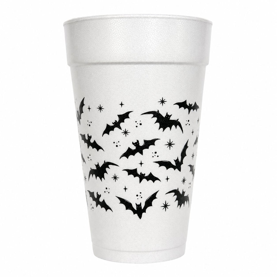 Black Bats and Stars Styrofoam Cups Styrofoam Cups Rosanne Beck 