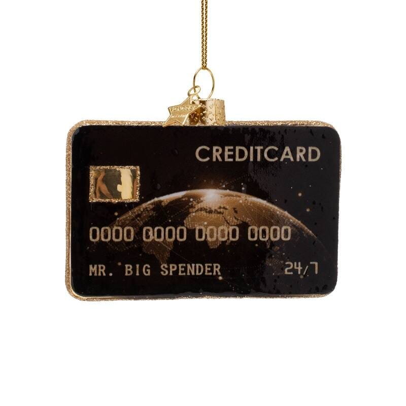 Black Credit Card Ornament Christmas Ornament Vondels 