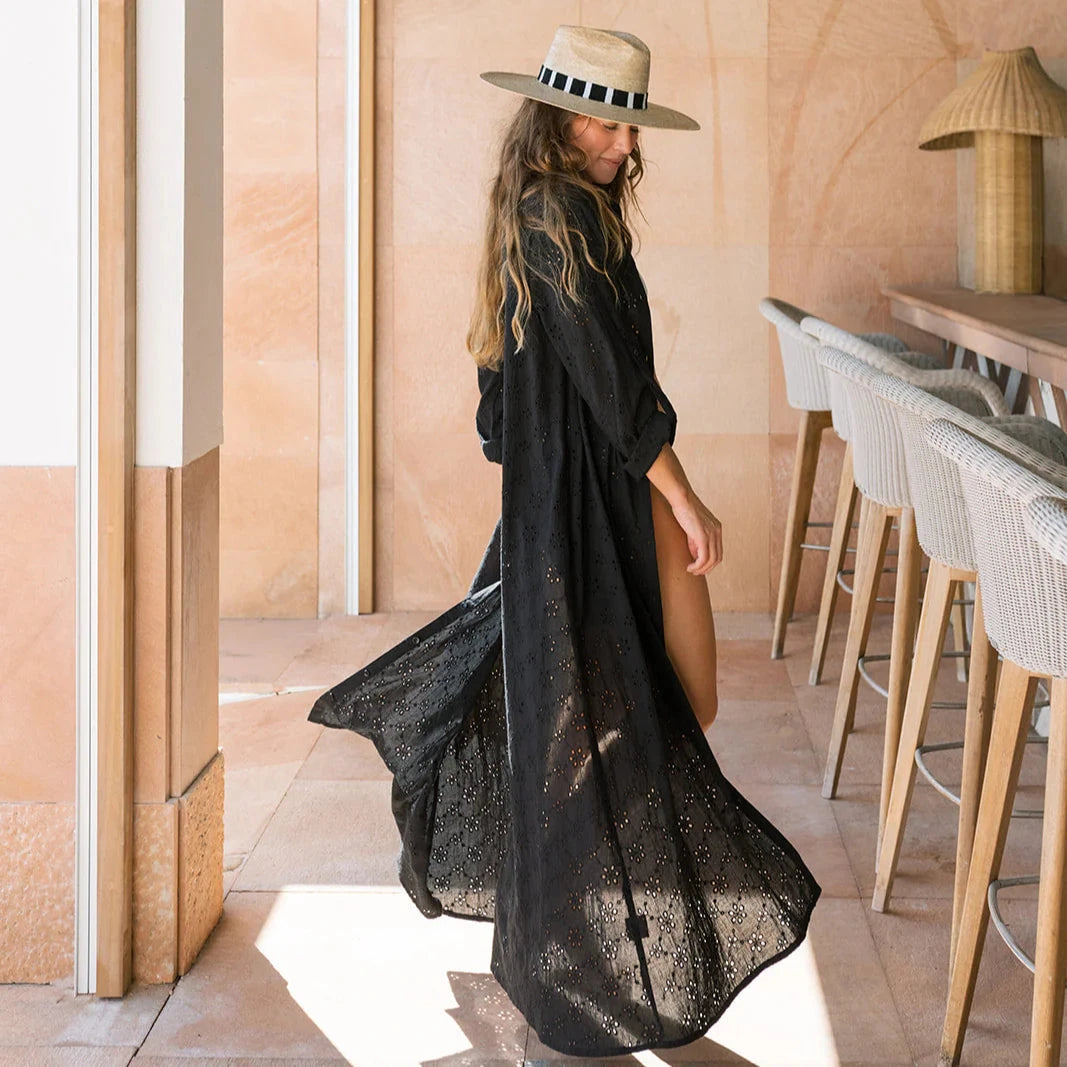Black Eyelet Swizzle Dress Womens Dress Sunshine Tienda 