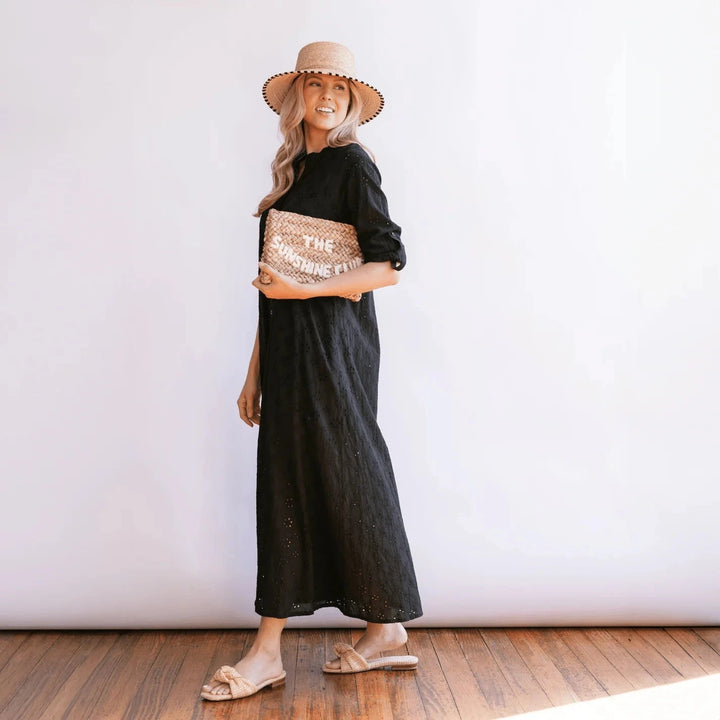Black Eyelet Swizzle Dress Womens Dress Sunshine Tienda 