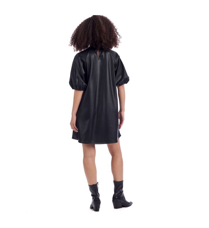 Black Raine Leather Dress Womens Dress MudPie 