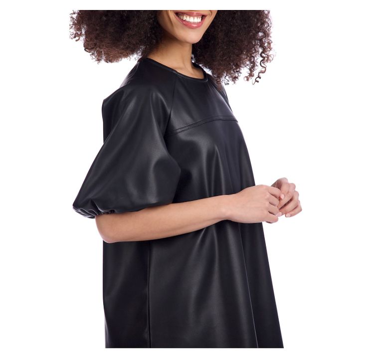 Black Raine Leather Dress Womens Dress MudPie 