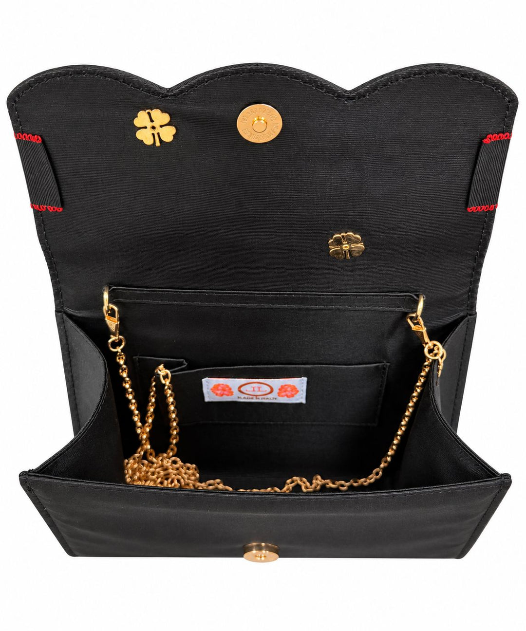 Black Scalloped Ruby - Bulldog Body Clutch Lisi Lerch 