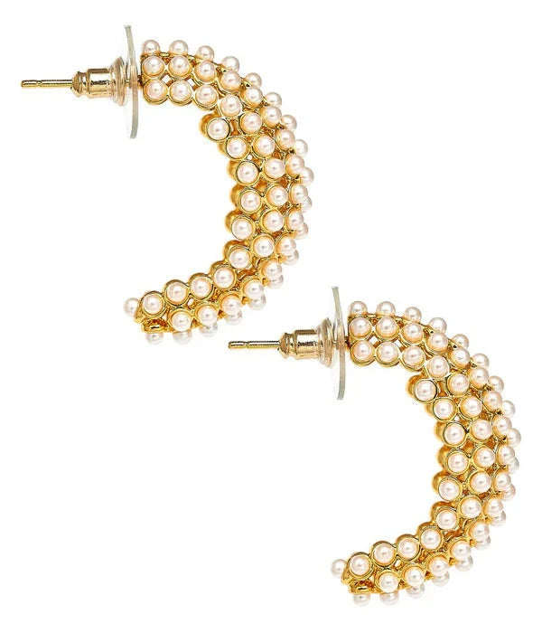 Blakely Hoop Pearl Earrings Womens Earrings Lisi Lerch 
