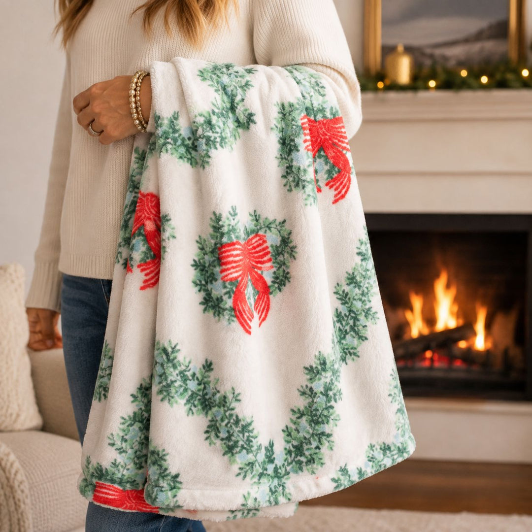 Blanket Wreath & Ribbon Blanket Mary Square 