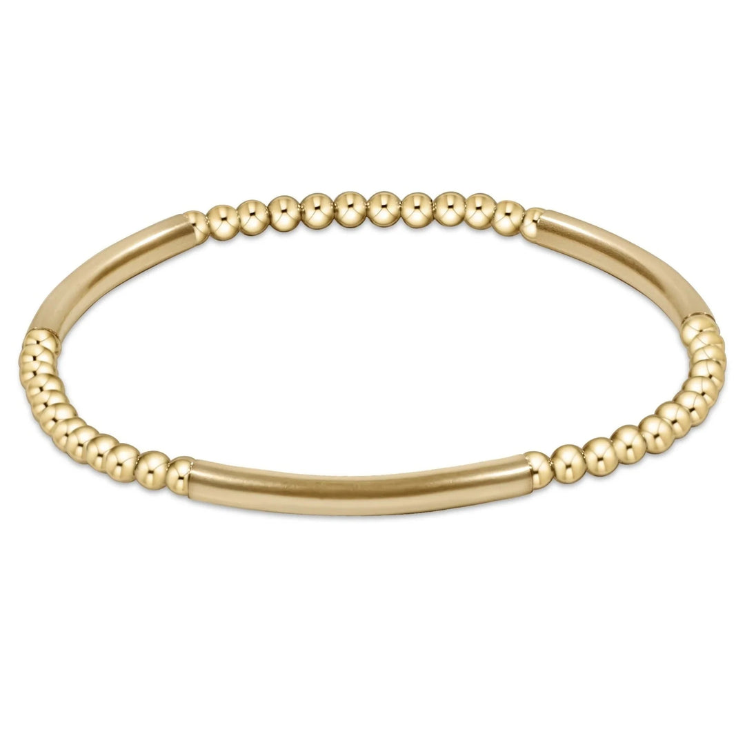 Bliss Bar Pattern Gold 3mm Bracelet Womens Bracelet ENewton 
